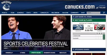 From the Sports celebrities Festival hosted by the Canucks, keynote speaker & Coquitlam athlete, Adam Advocaat (left) ​and Canucks player, Ryan Kesler.